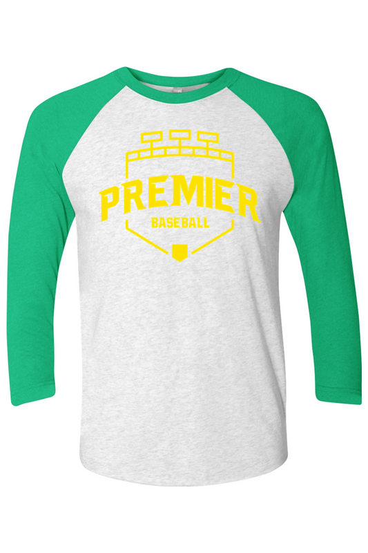 Premier Baseball OR Three-Quarter Sleeve Raglan Tee - Yellow