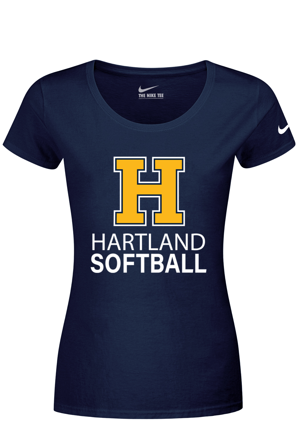 Hartland Softball Nike Ladies Dri-FIT Cotton/Poly Scoop Neck Tee