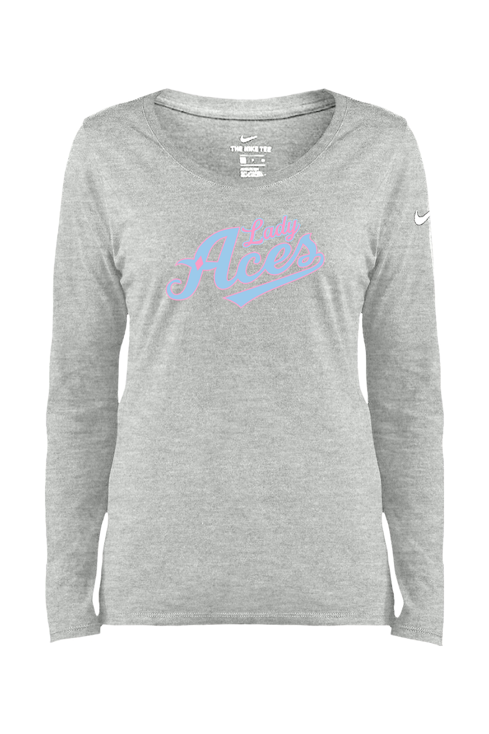 Aces Softball Ladies Core Cotton Long Sleeve Scoop Neck Tee