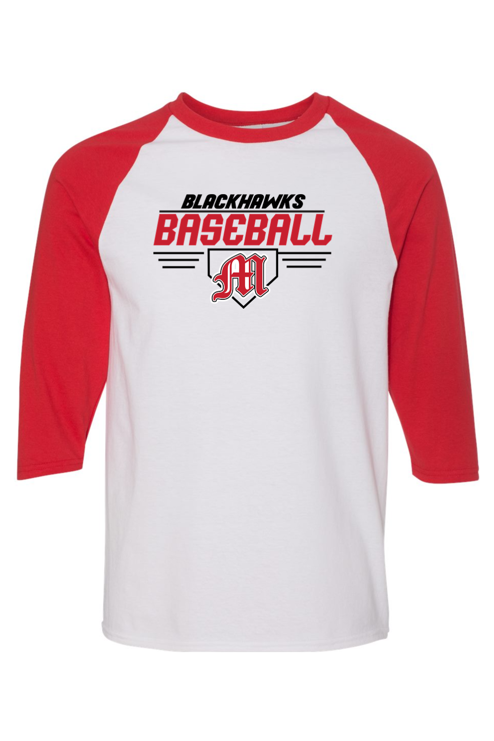 Gildan Heavy Cotton Raglan Three-Quarter Sleeve T-Shirt