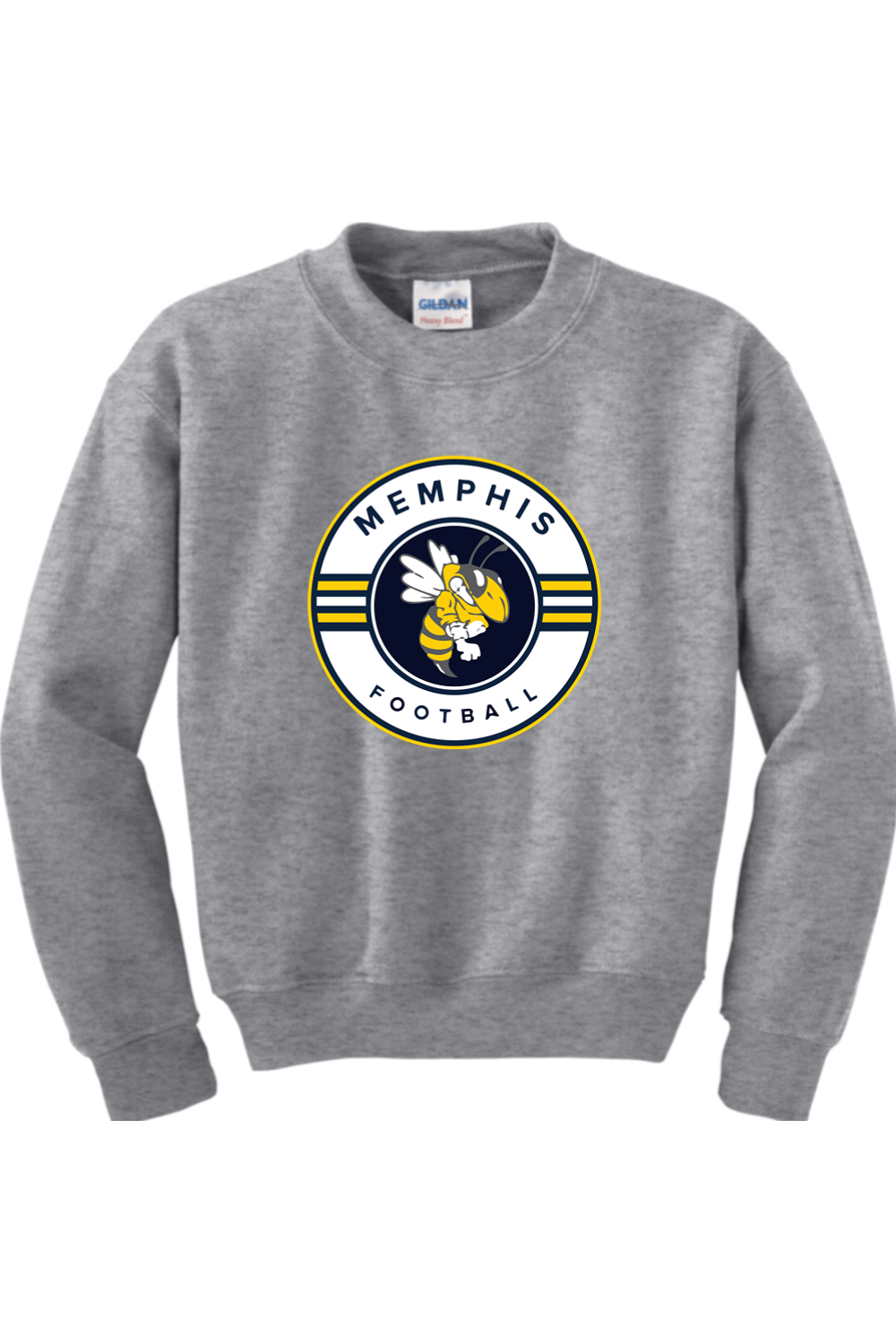 Memphis Football DTF Youth Heavy Blend Crewneck Sweatshirt