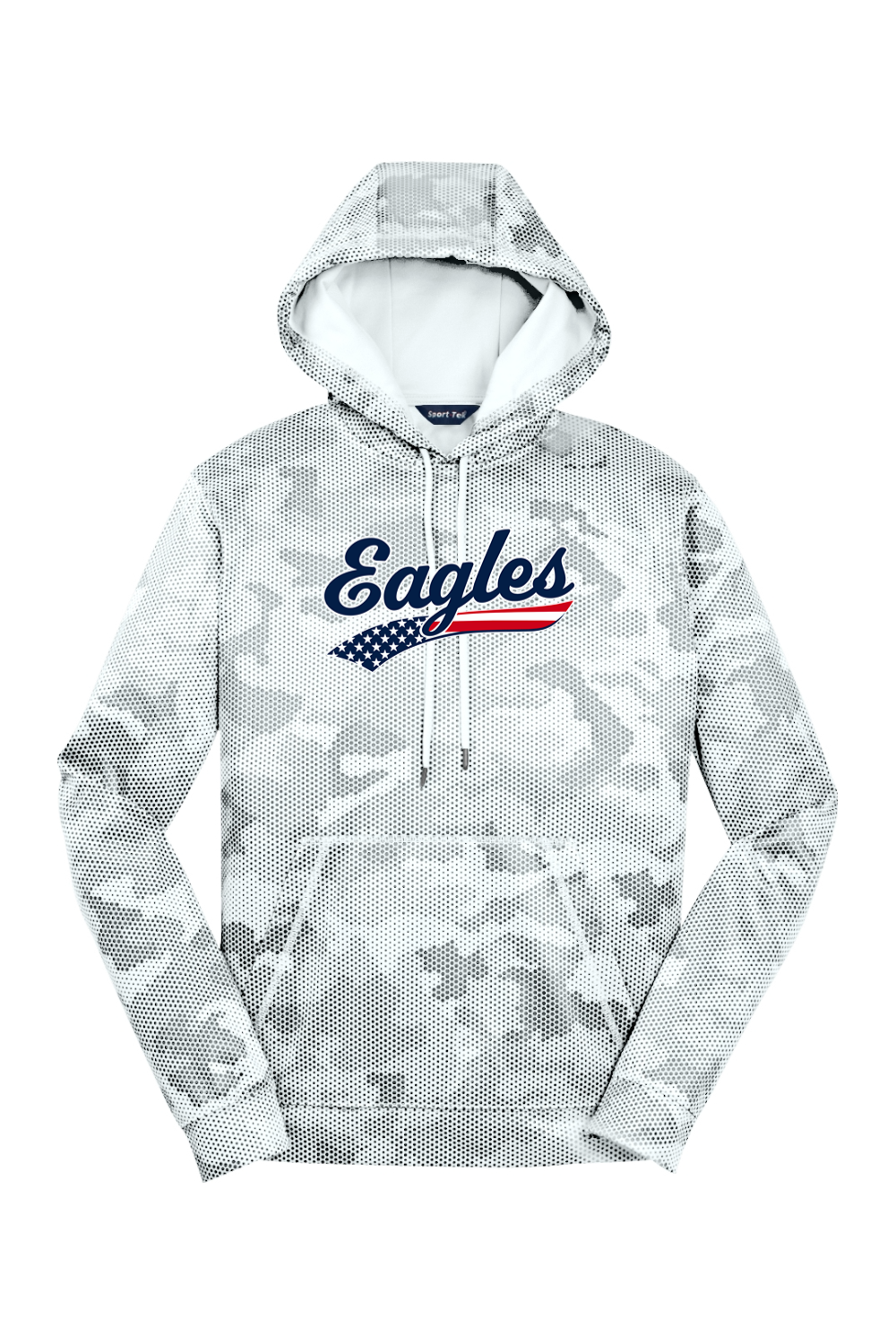 Watervliet Eagles Baseball DTF CamoHex Fleece Hooded Pullover