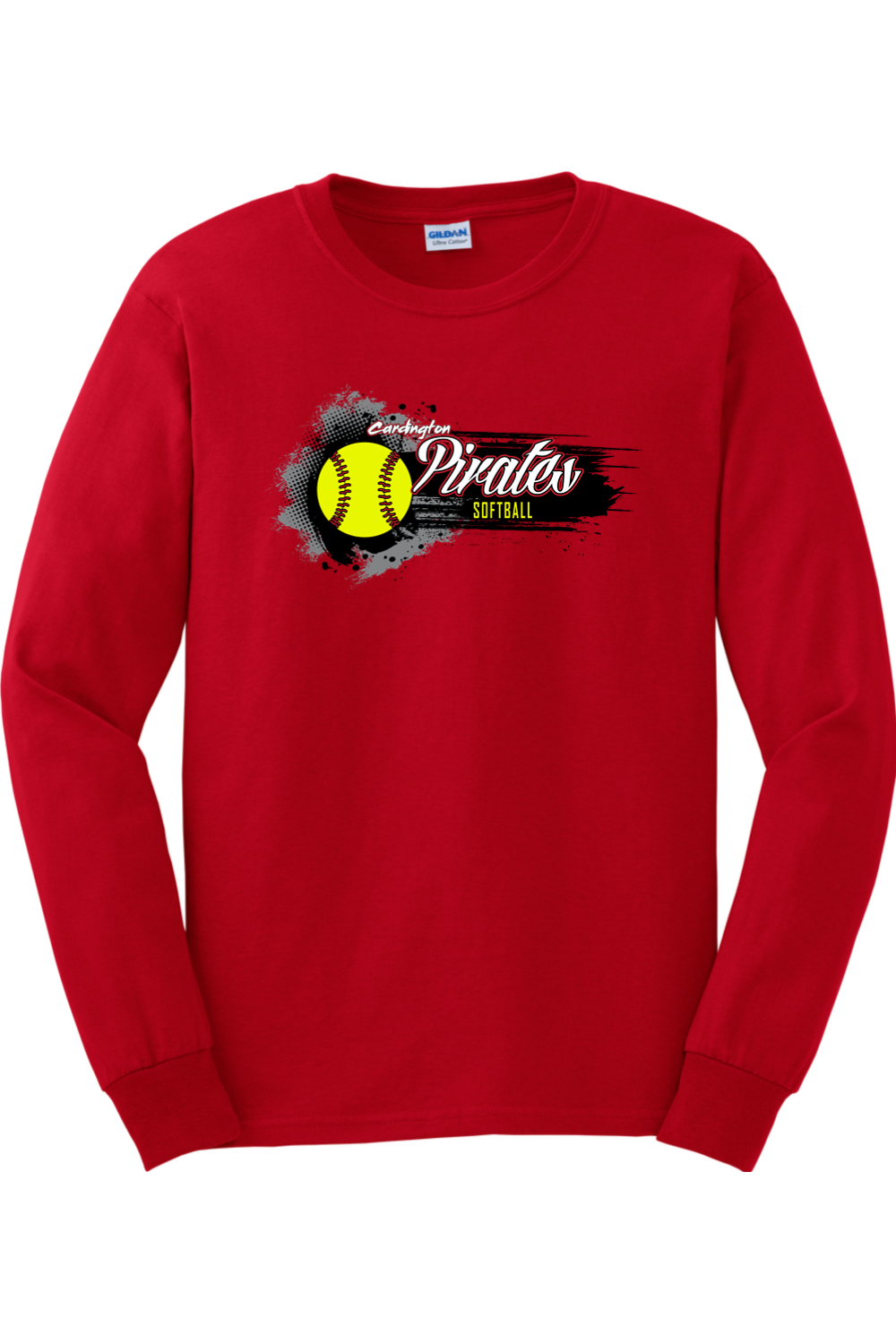 Cardington Pirates Softball DTF Cotton Long Sleeve T-Shirt