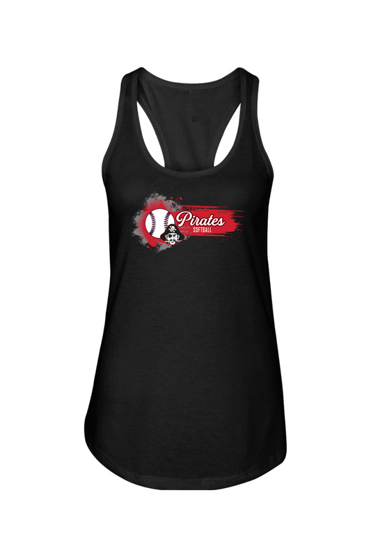 Cardington Pirates Softball DTF Ladies Racerback Tank