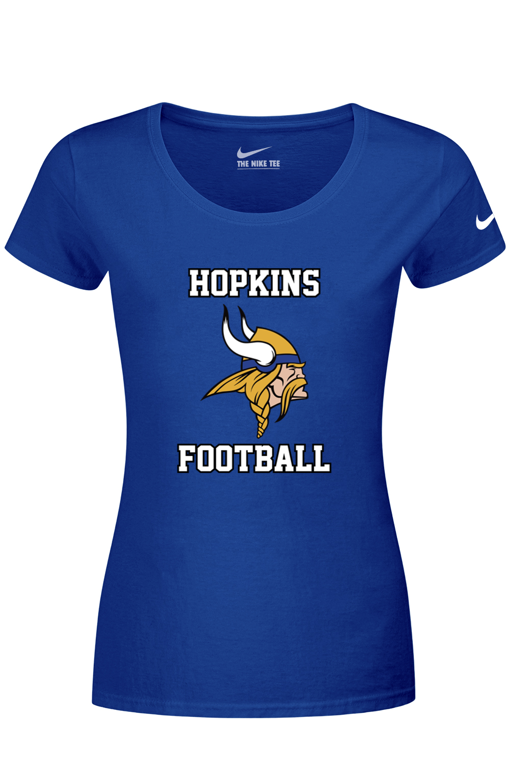 Hopkins High School Football DTF Nike Ladies Dri-FIT Cotton/Poly Scoop Neck Tee