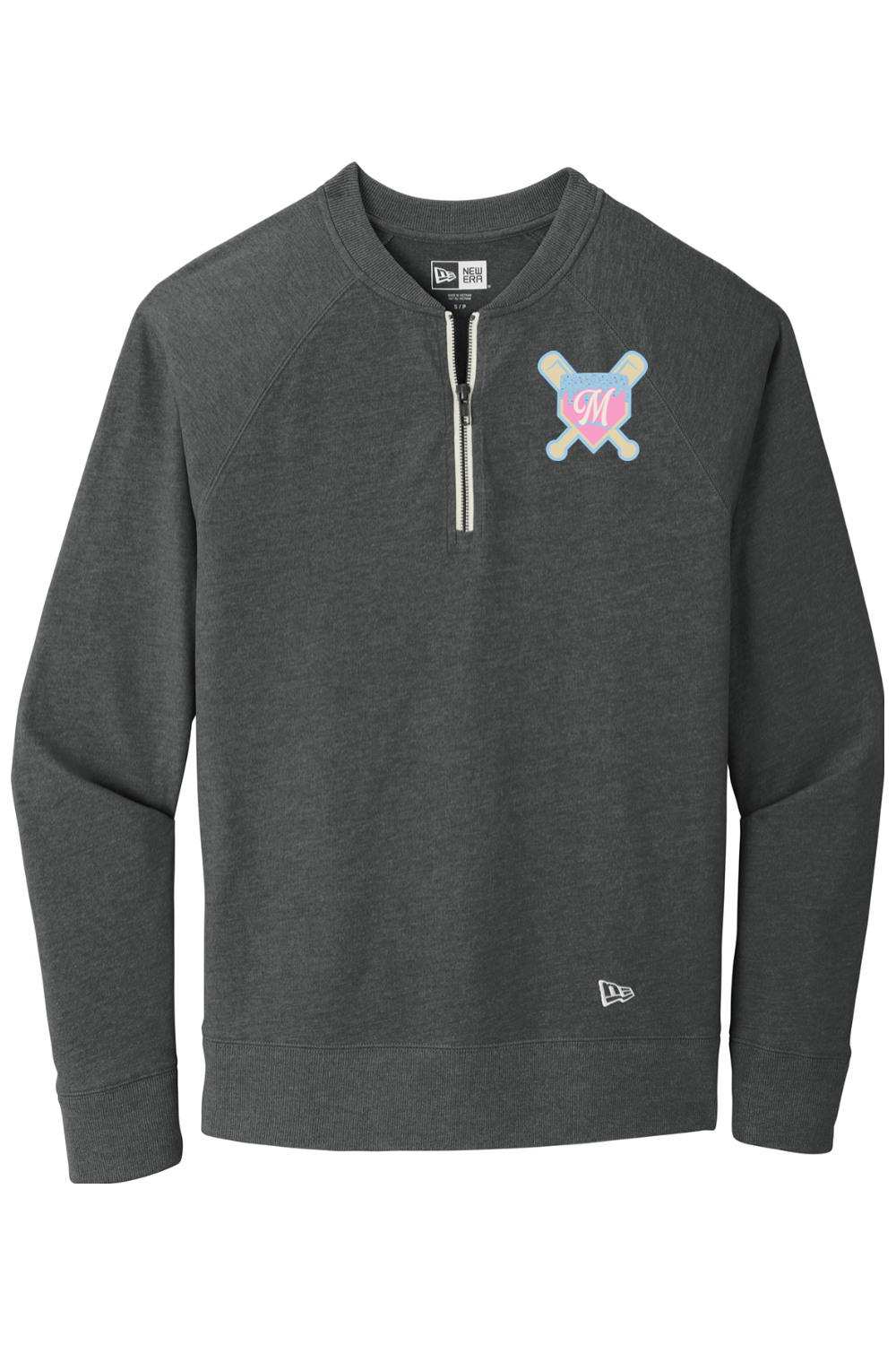 Maverick Manchester Baseball Sueded Cotton Blend 1/4-Zip Pullover