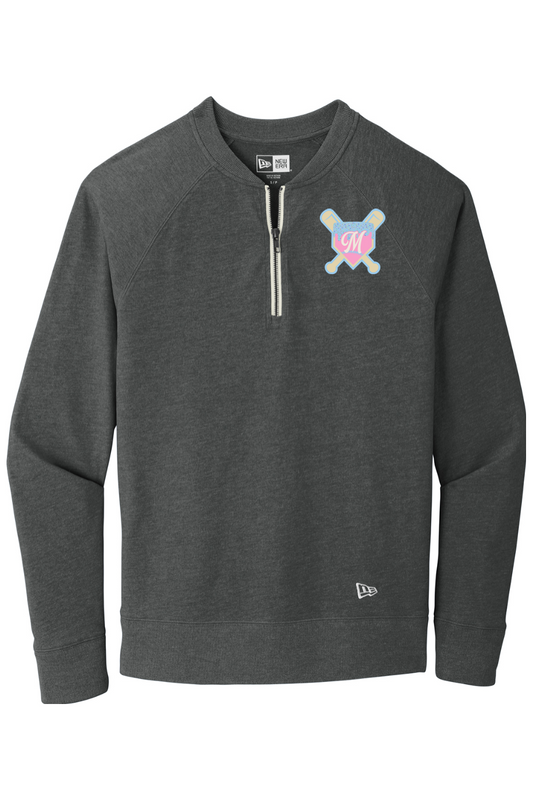 Maverick Manchester Baseball Sueded Cotton Blend 1/4-Zip Pullover