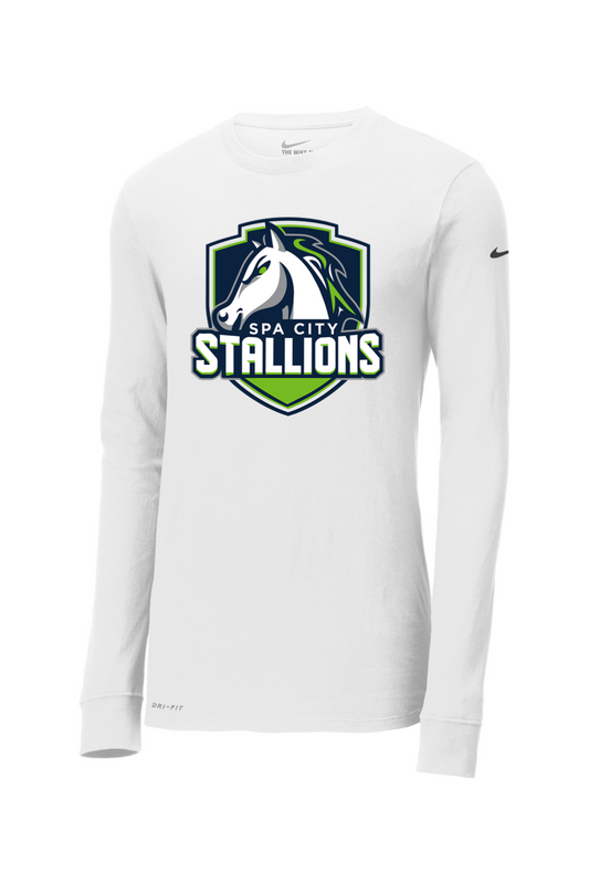 Spa City Stallions DTF Nike Dri-FIT Cotton/Poly Long Sleeve Tee