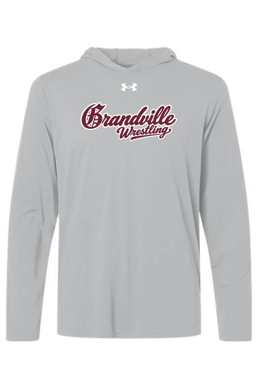 Grandville Wrestling DTF Under Armour Men's Team Vanish Hooded Long Sleeve T-Shirt