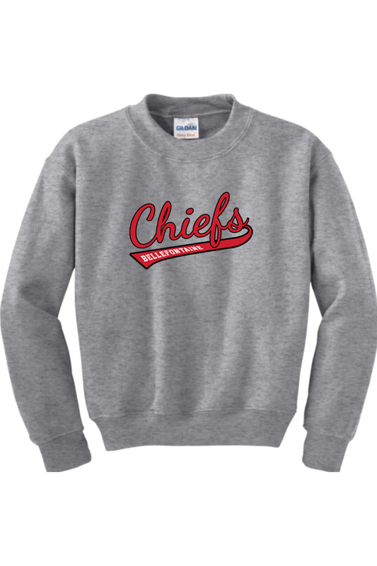 Bellefontaine Chiefs Youth Heavy Blend Crewneck Sweatshirt