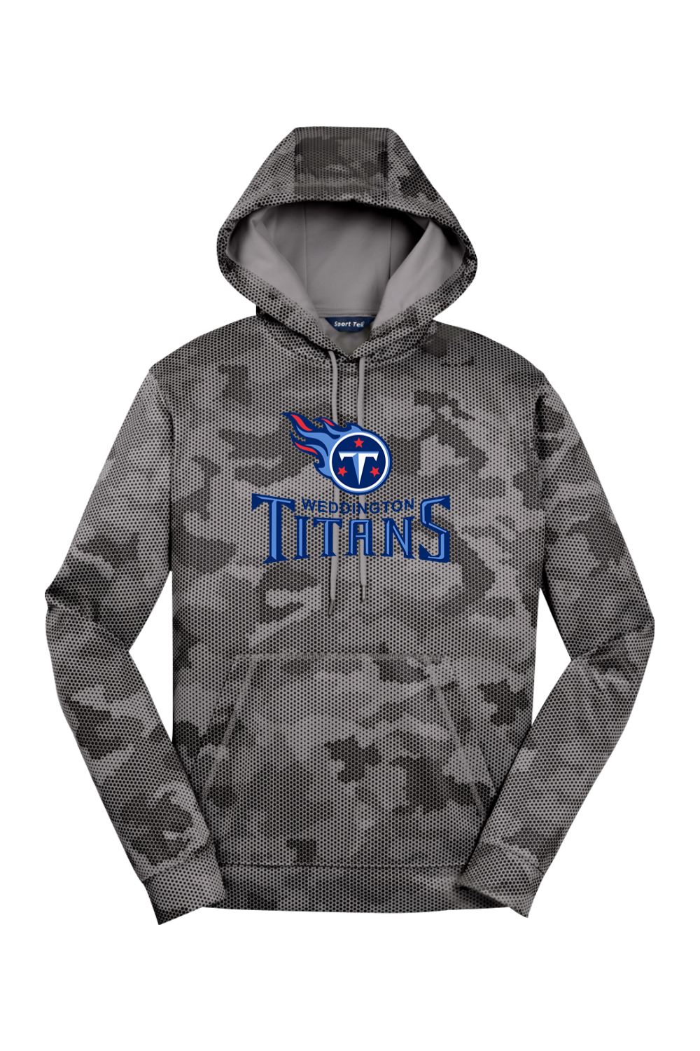 Weddington Titans Football DTF CamoHex Fleece Hooded Pullover
