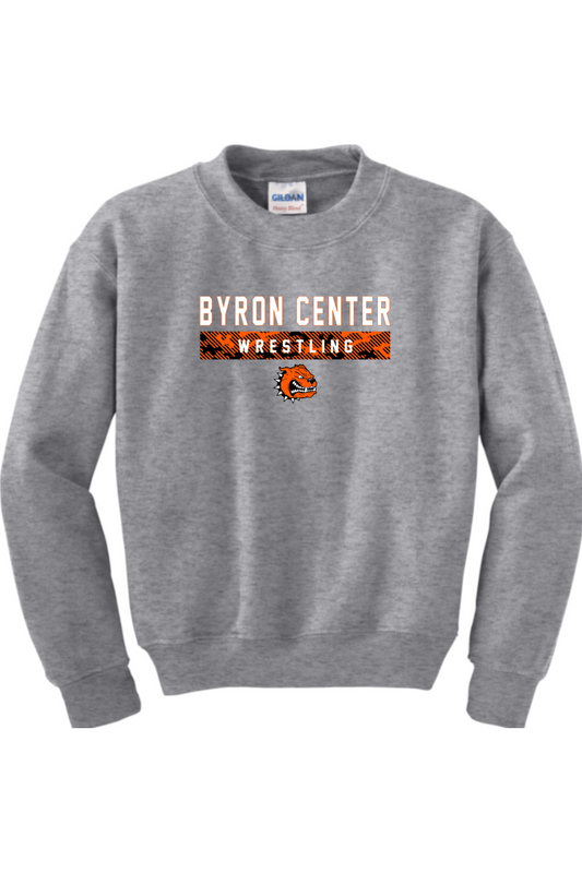 BC Boys Youth Wrestling DTF Youth Heavy Blend Crewneck Sweatshirt