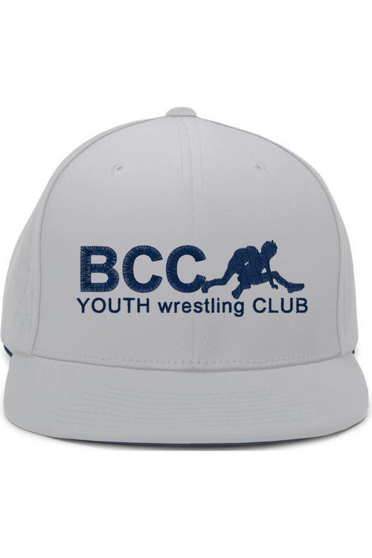 BCC Youth Wrestling Pacific Headwear Perforated F3 Performance Flexfit Cap (Fulfill)