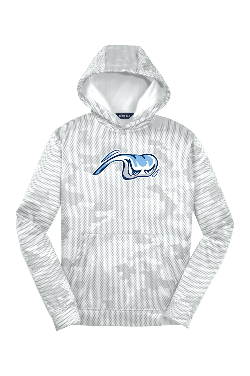 Whitecaps Baseball Youth Sport-Wick CamoHex Fleece Hooded Pullover