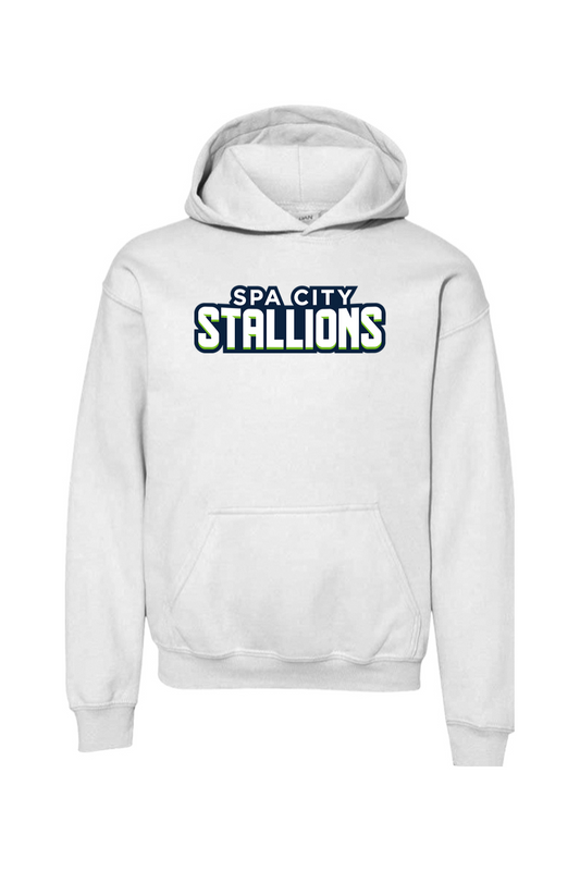 Spa City Stallions DTF Youth Heavy Blend Hooded Sweatshirt