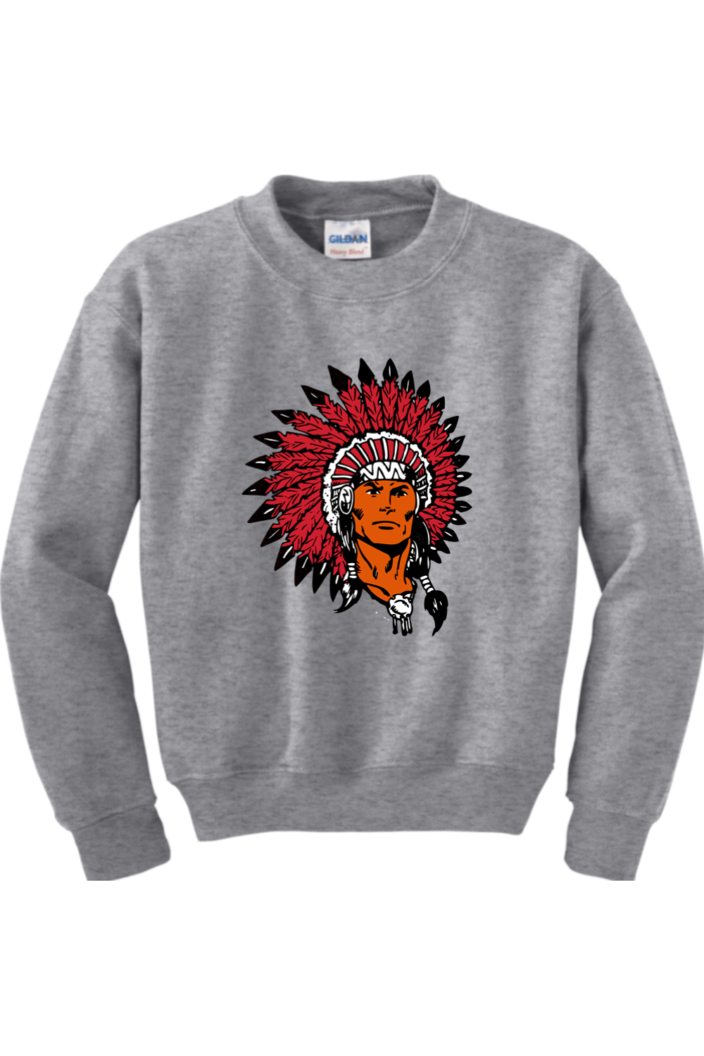 Bellefontaine Chiefs Youth Heavy Blend Crewneck Sweatshirt