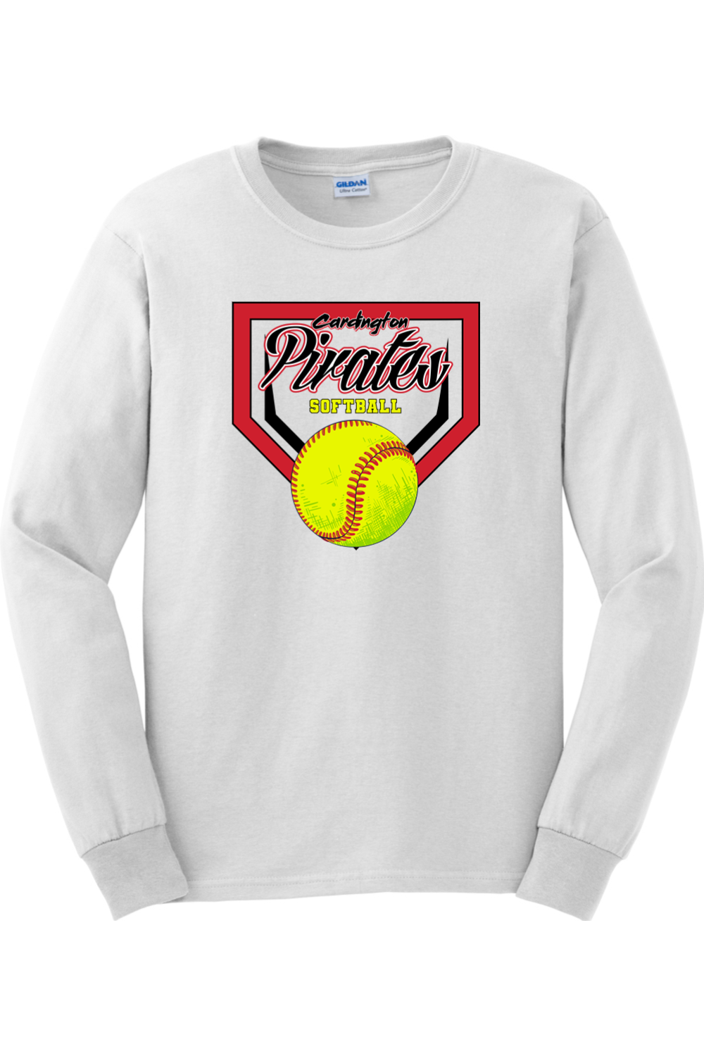 Cardington Pirates Softball DTF Ultra Cotton Long Sleeve T-Shirt