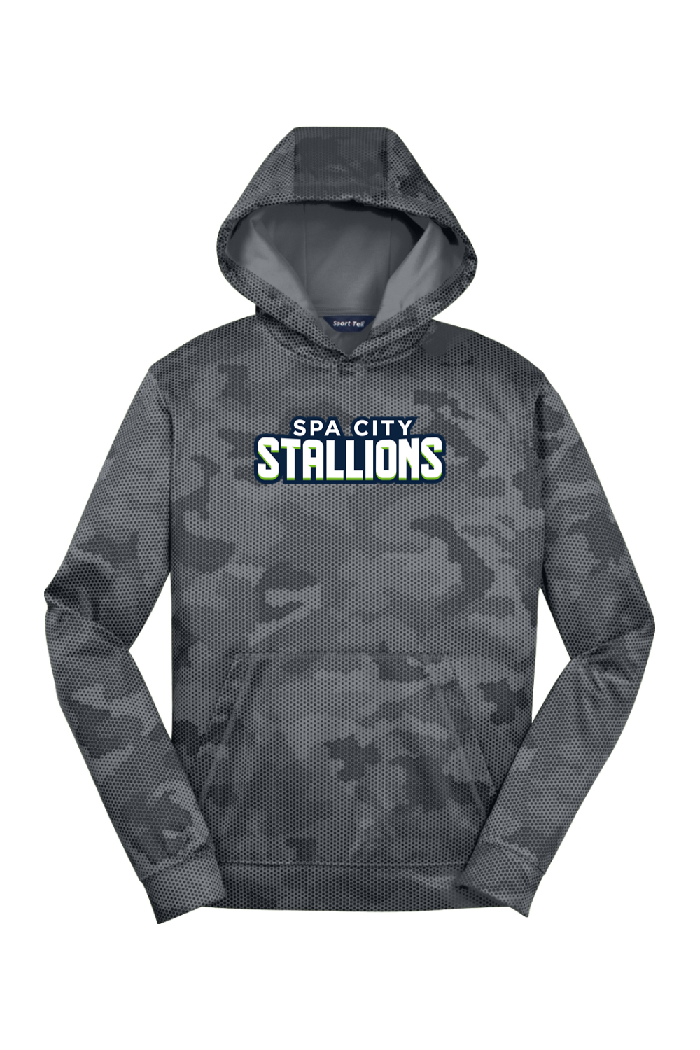 Spa City Stallions DTF Youth CamoHex Fleece Hooded Pullover