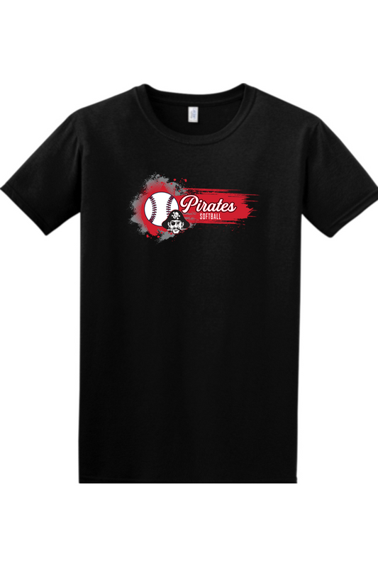 Cardington Pirates Softball DTF Softstyle T-Shirt