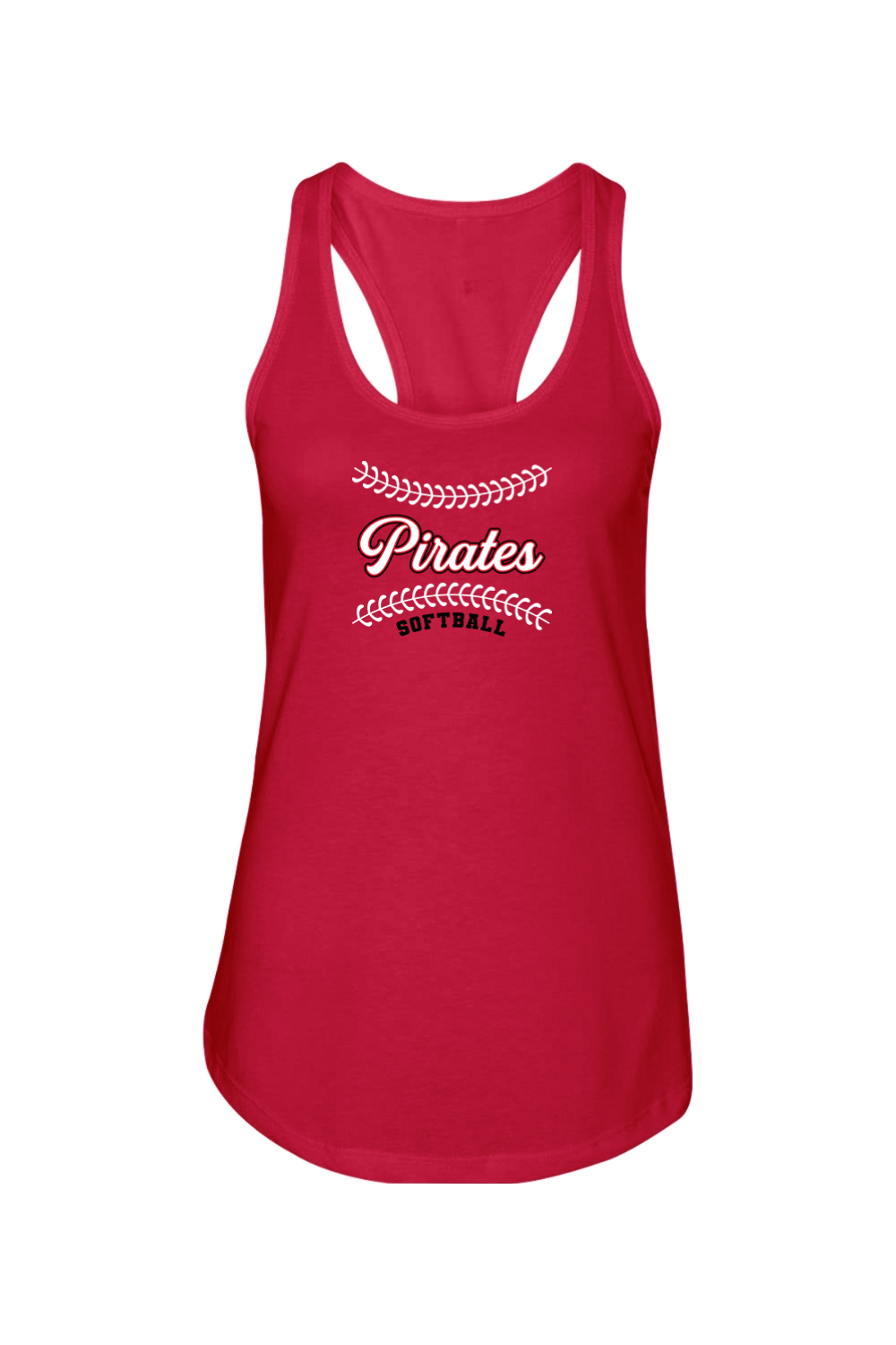 Cardington Pirates Softball DTF Ladies Racerback Tank