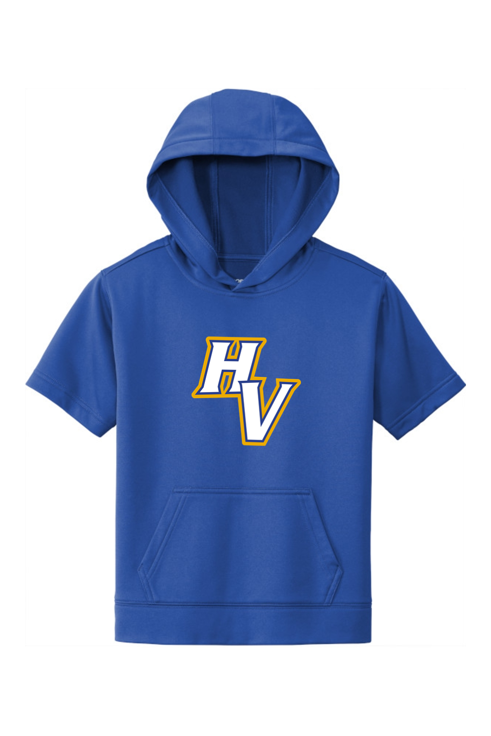 Hopkins High School Football DTF Youth Fleece Short Sleeve Hooded Pullover