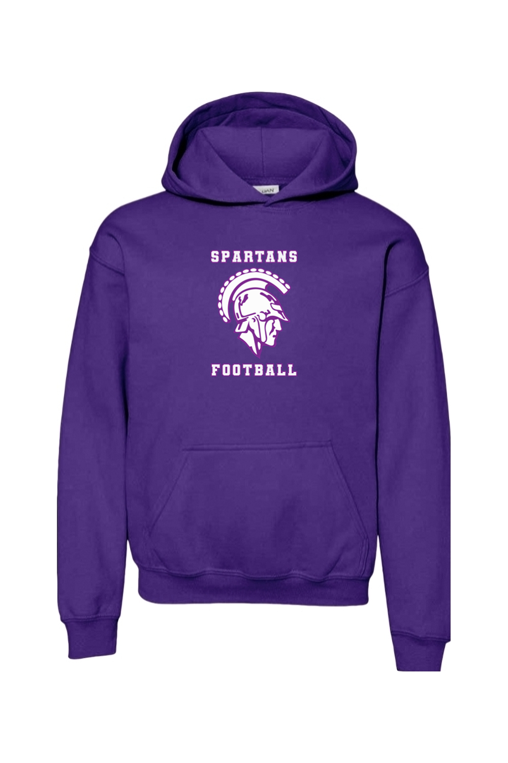Spartans Football DTF Youth Heavy Blend Hooded Sweatshirt