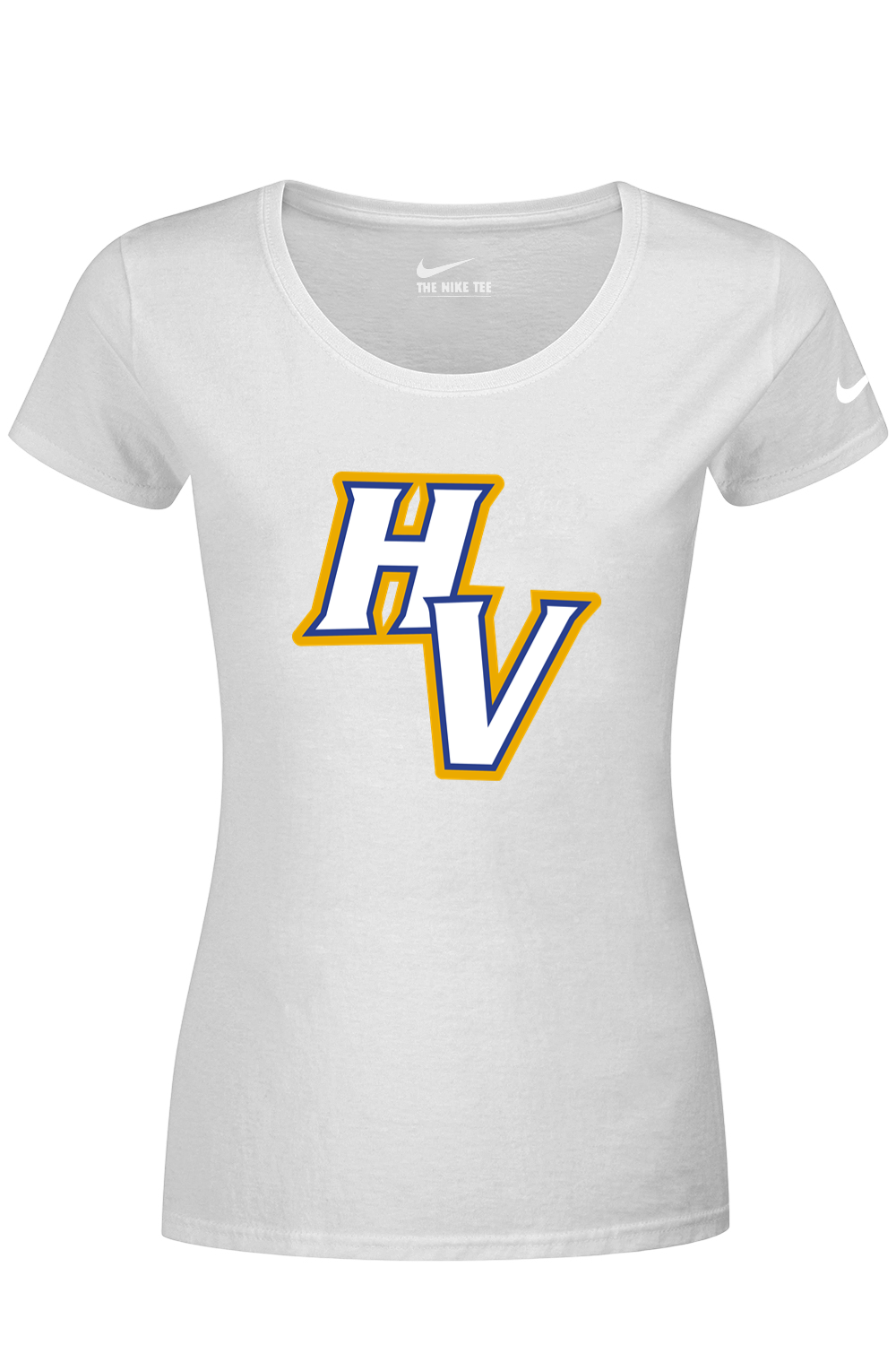 Hopkins High School Football DTF Nike Ladies Dri-FIT Cotton/Poly Scoop Neck Tee