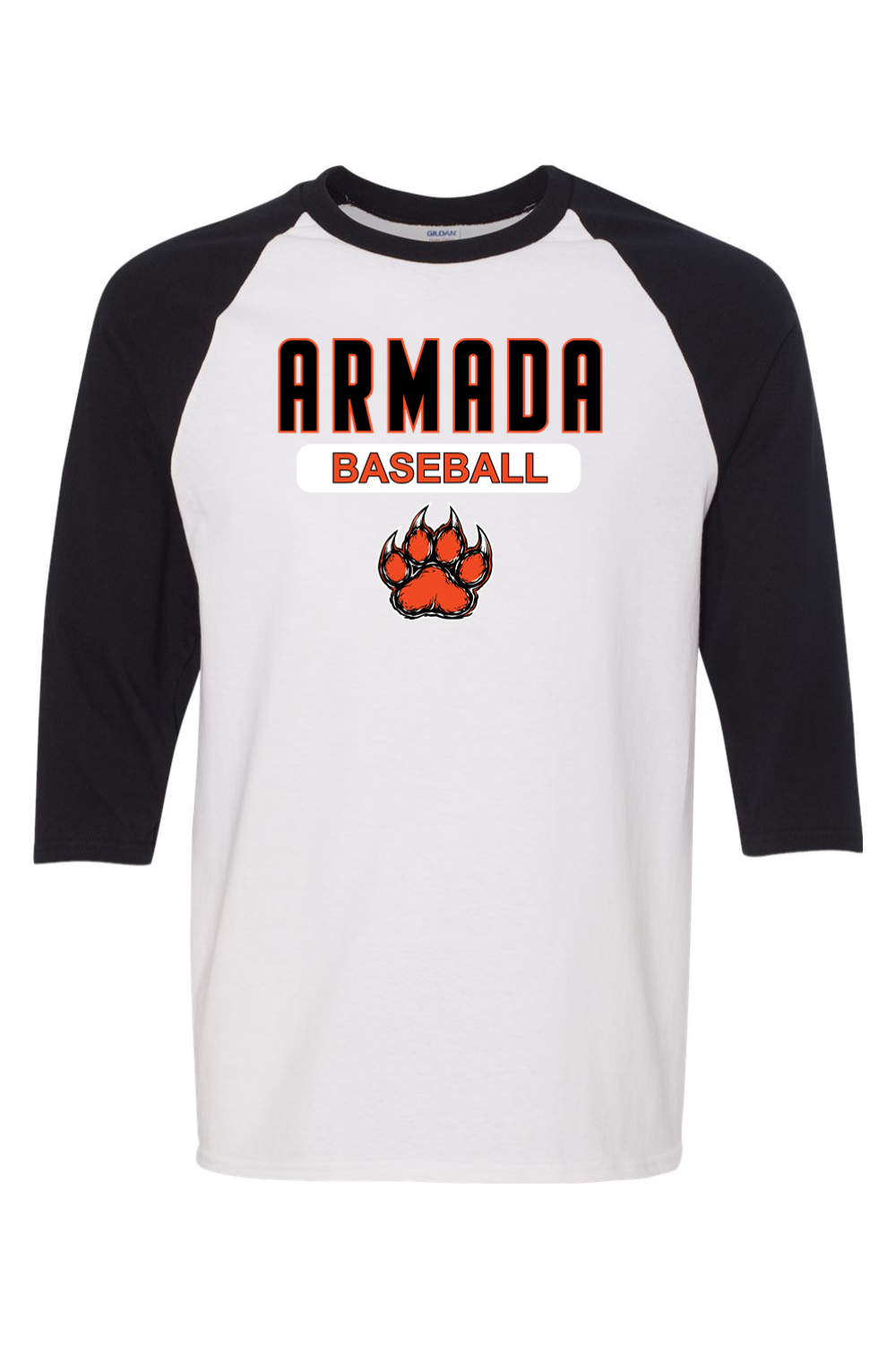 Armada Baseball Heavy Cotton Raglan Three-Quarter Sleeve T-Shirt