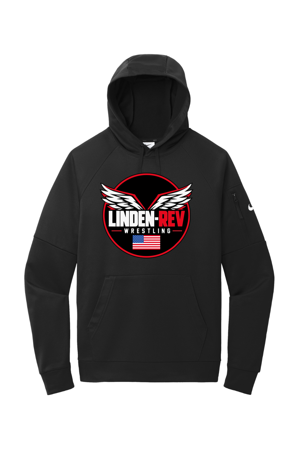 Linden Rev Wrestling DTF Nike Therma-FIT Pocket Pullover Fleece Hoodie