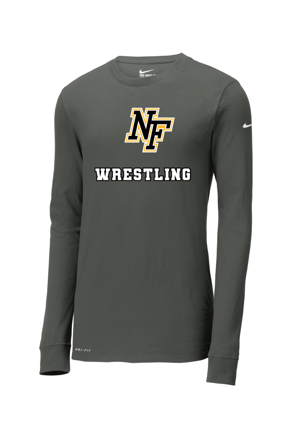 North Farmington Wrestling DTF Nike Dri-FIT Cotton/Poly Long Sleeve Tee