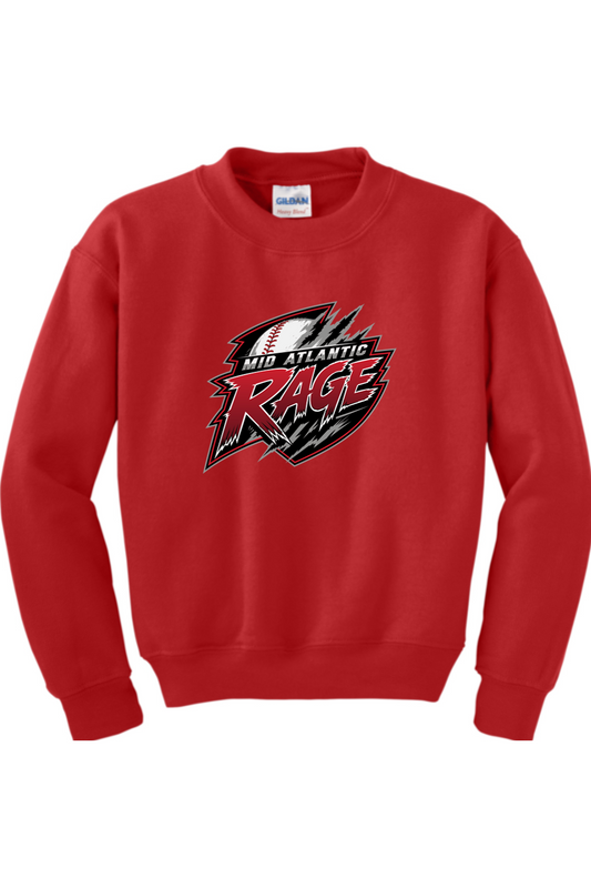 Rage Baseball DTF Youth Heavy Blend Crewneck Sweatshirt