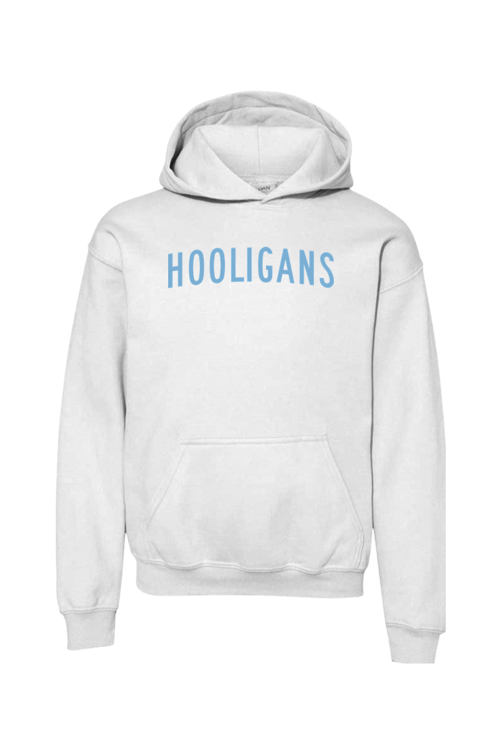 Hooligans Baseball Youth Heavy Blend Hooded Sweatshirt Shoulder Logo