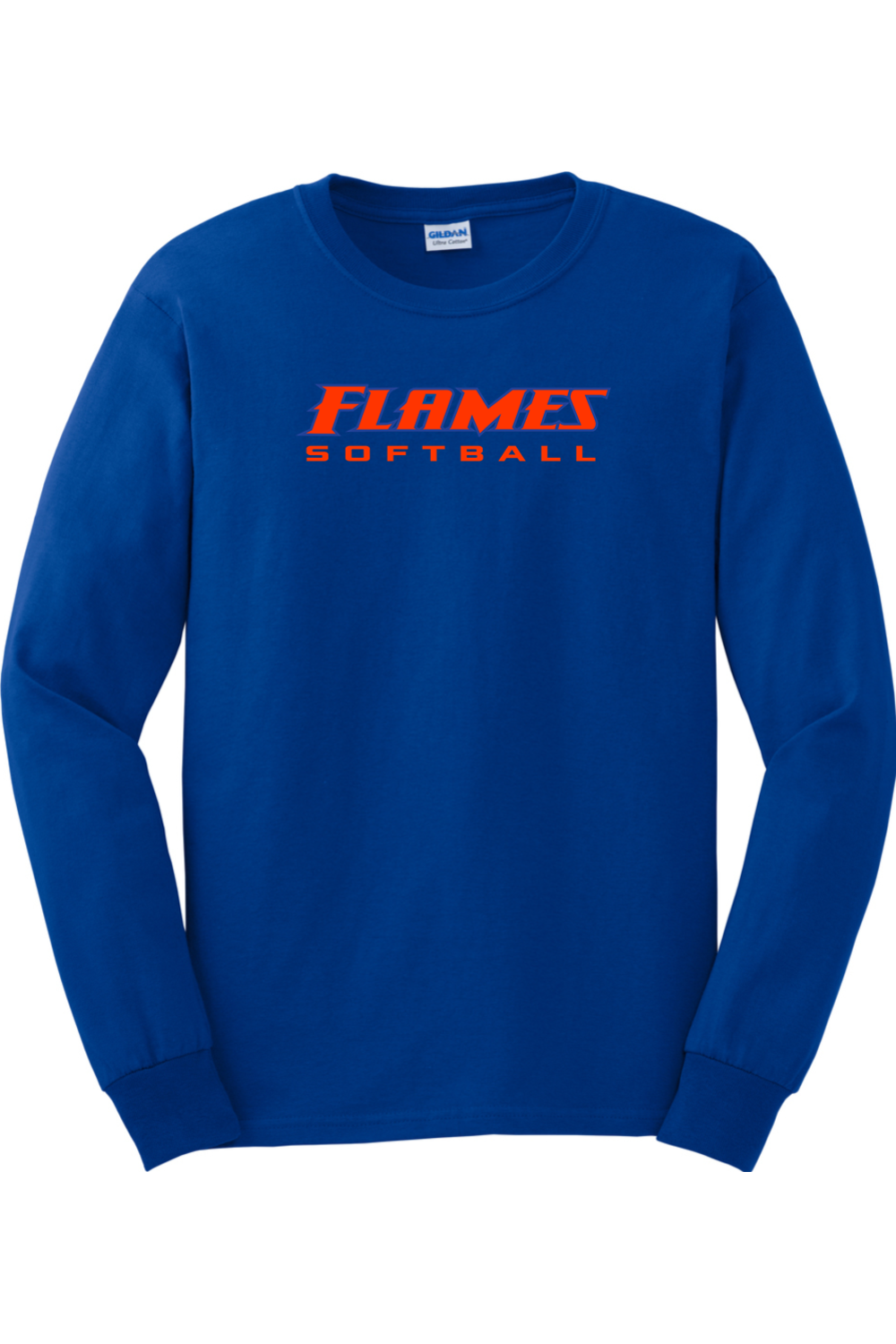 Flames MI Softball DTF Ultra Cotton Cotton Long Sleeve T-Shirt