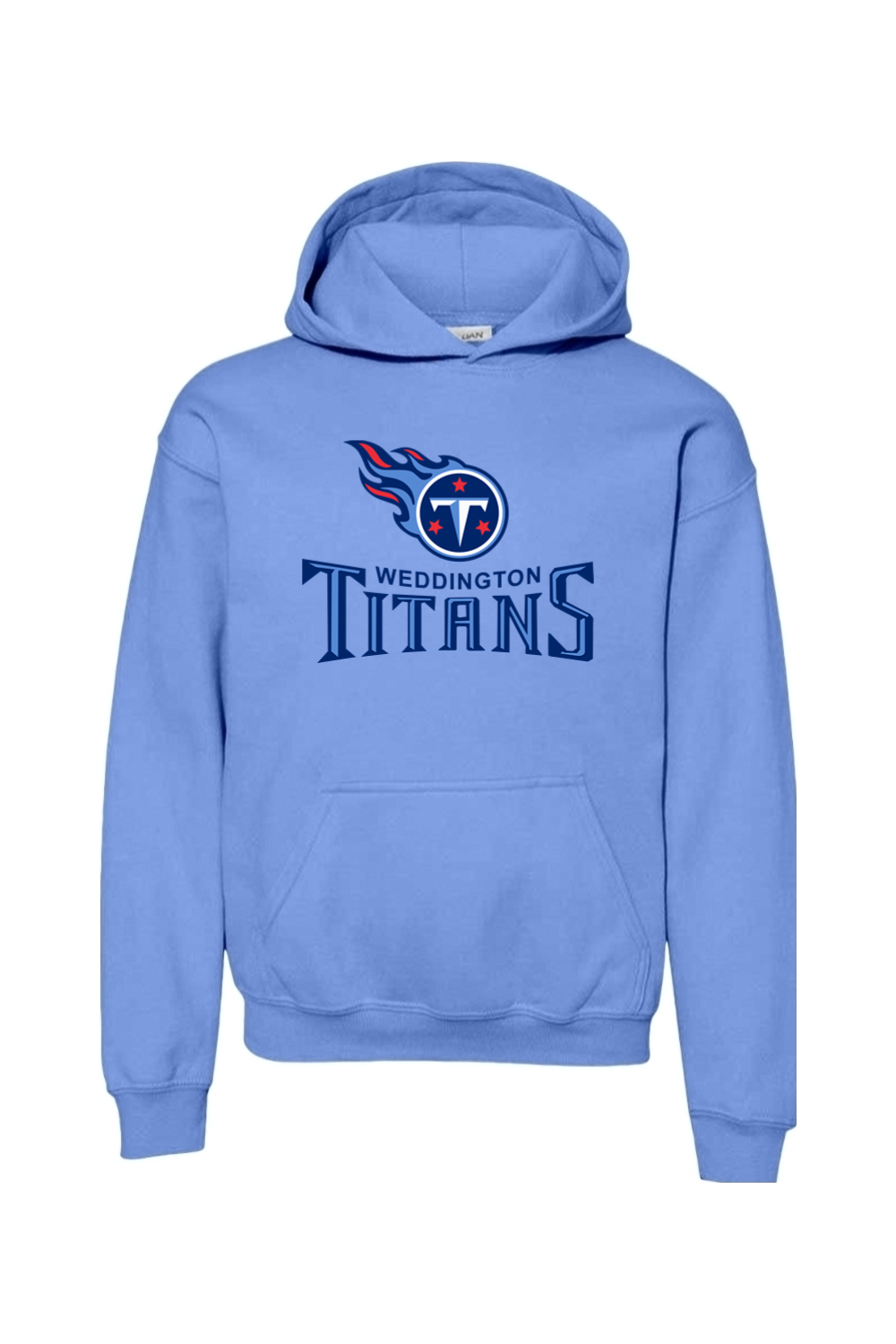 Weddington Titans Football DTF Youth Heavy Blend Hooded Sweatshirt