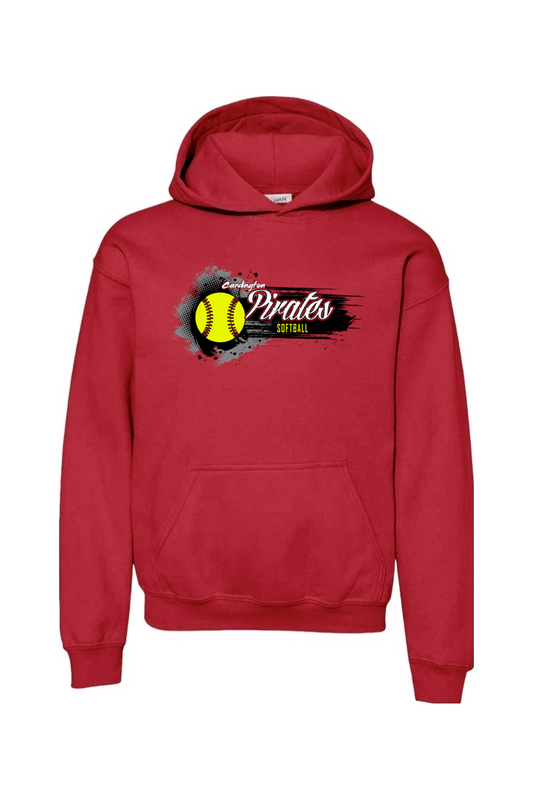 Cardington Pirates Softball DTF Youth Heavy Blend Hooded Sweatshirt