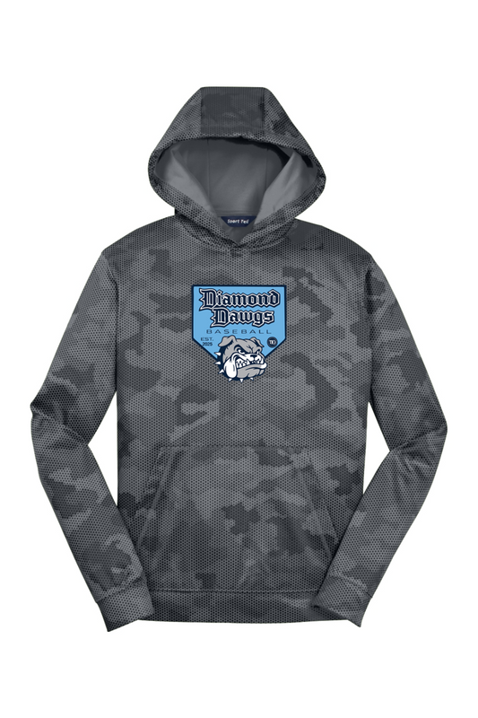 Diamond Dawgs Youth Sport-Wick CamoHex Fleece Hooded Pullover