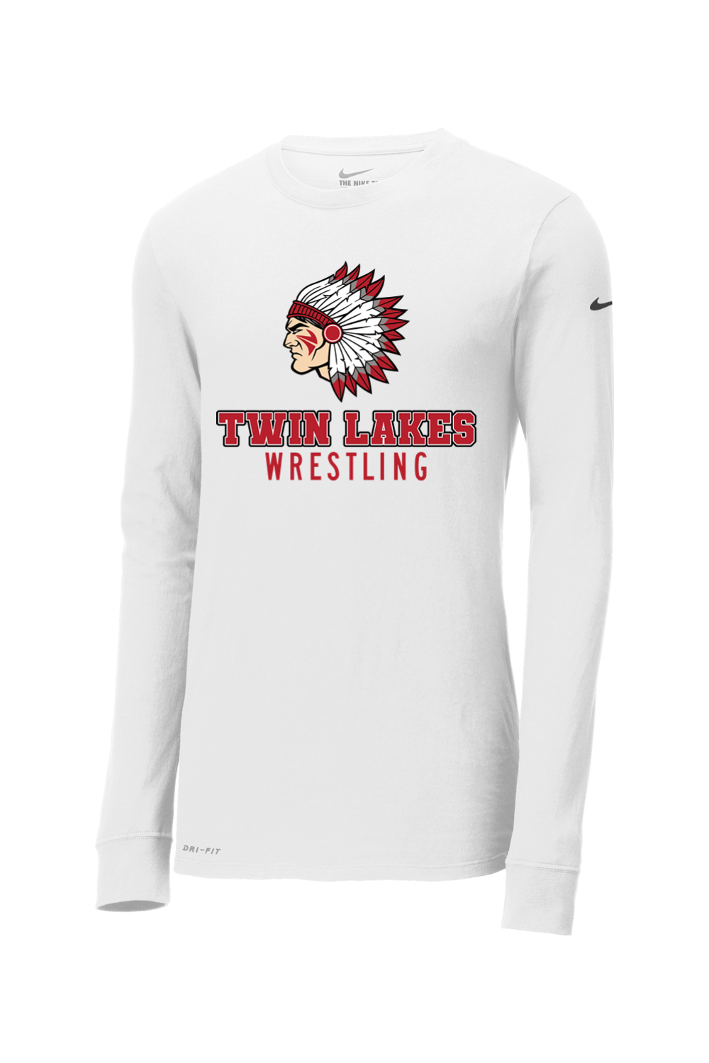 Twin Lakes Wrestling DTF Nike Dri-FIT Cotton/Poly Long Sleeve Tee