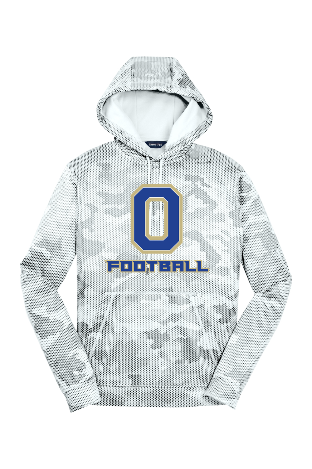Onekama Portagers Football CamoHex Fleece Hooded Pullover
