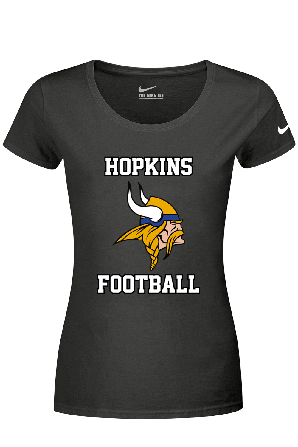 Hopkins Football DTF Nike Ladies Dri-FIT Cotton/Poly Scoop Neck Tee