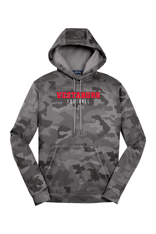Vestaburg Football DTF CamoHex Fleece Hooded Pullover