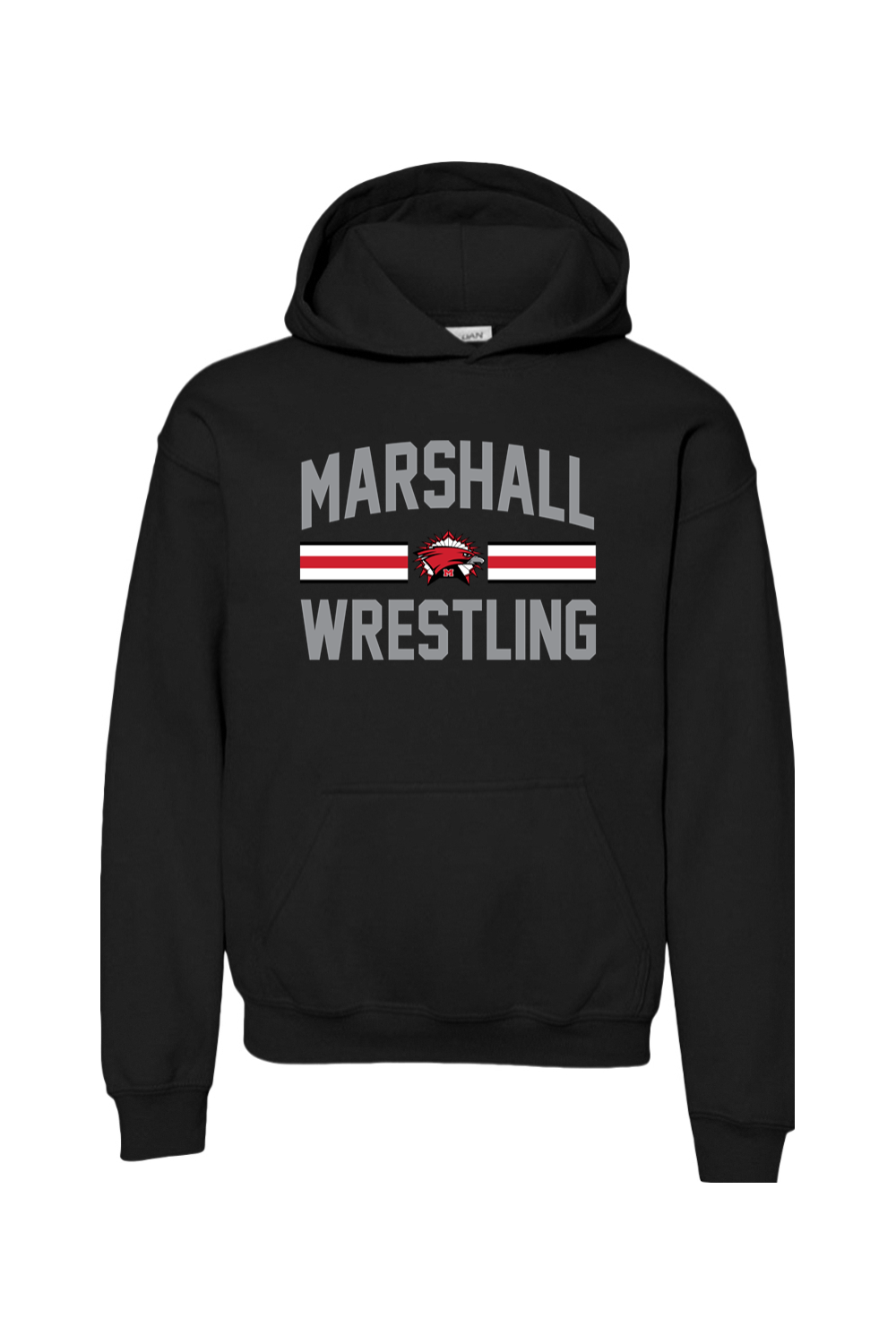 Marshall Redhawks Wrestling DTF Youth Heavy Blend Hooded Sweatshirt