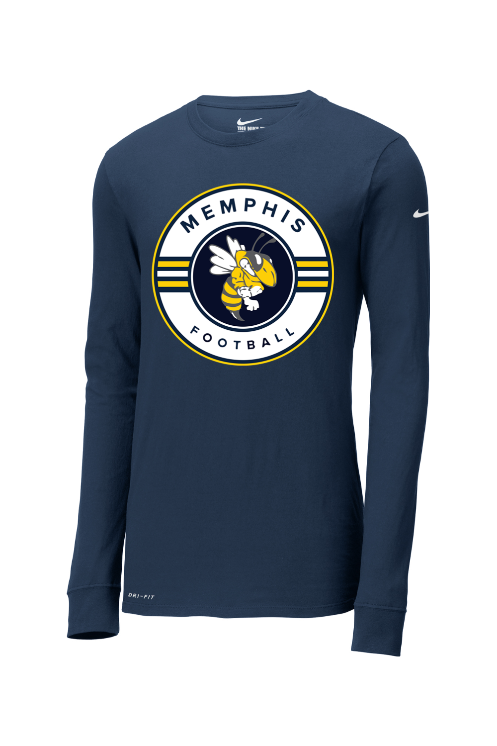 Memphis Football DTF Nike Dri-FIT Cotton/Poly Long Sleeve Tee
