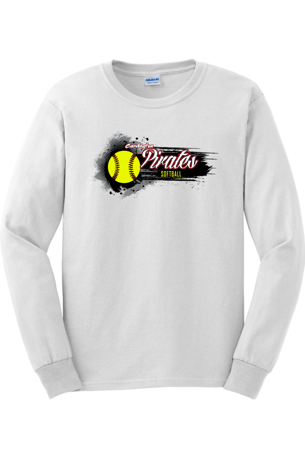 Cardington Pirates Softball DTF Cotton Long Sleeve T-Shirt