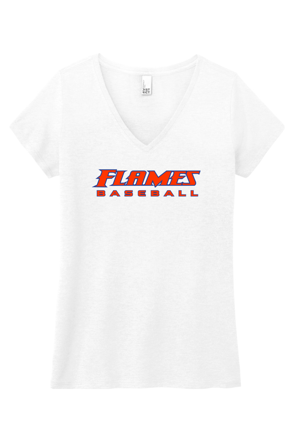 Flames MI Baseball DTF Women’s Perfect Tri V-Neck Tee