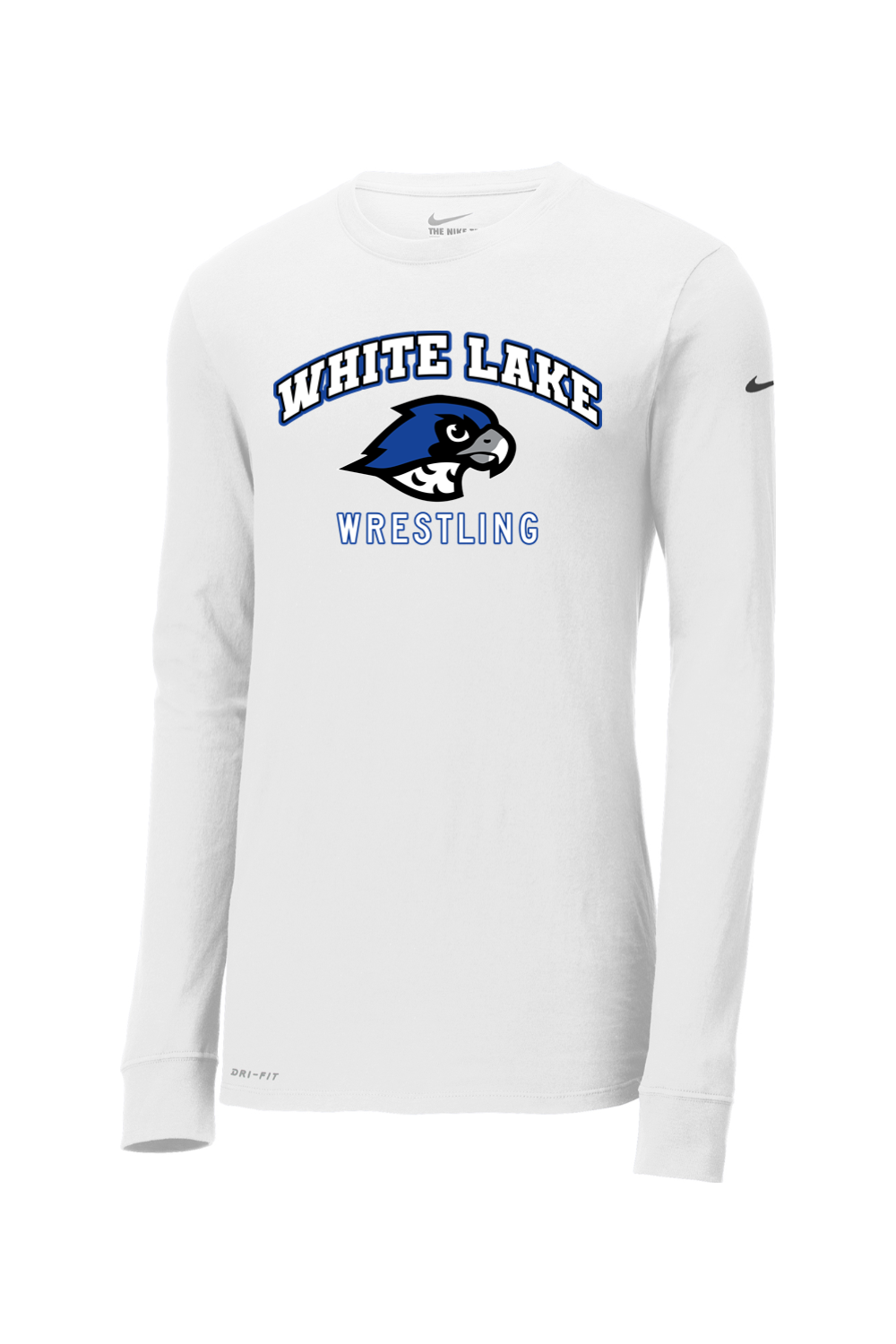 White Lake MS Wrestling Nike Dri-FIT Cotton/Poly Long Sleeve Tee