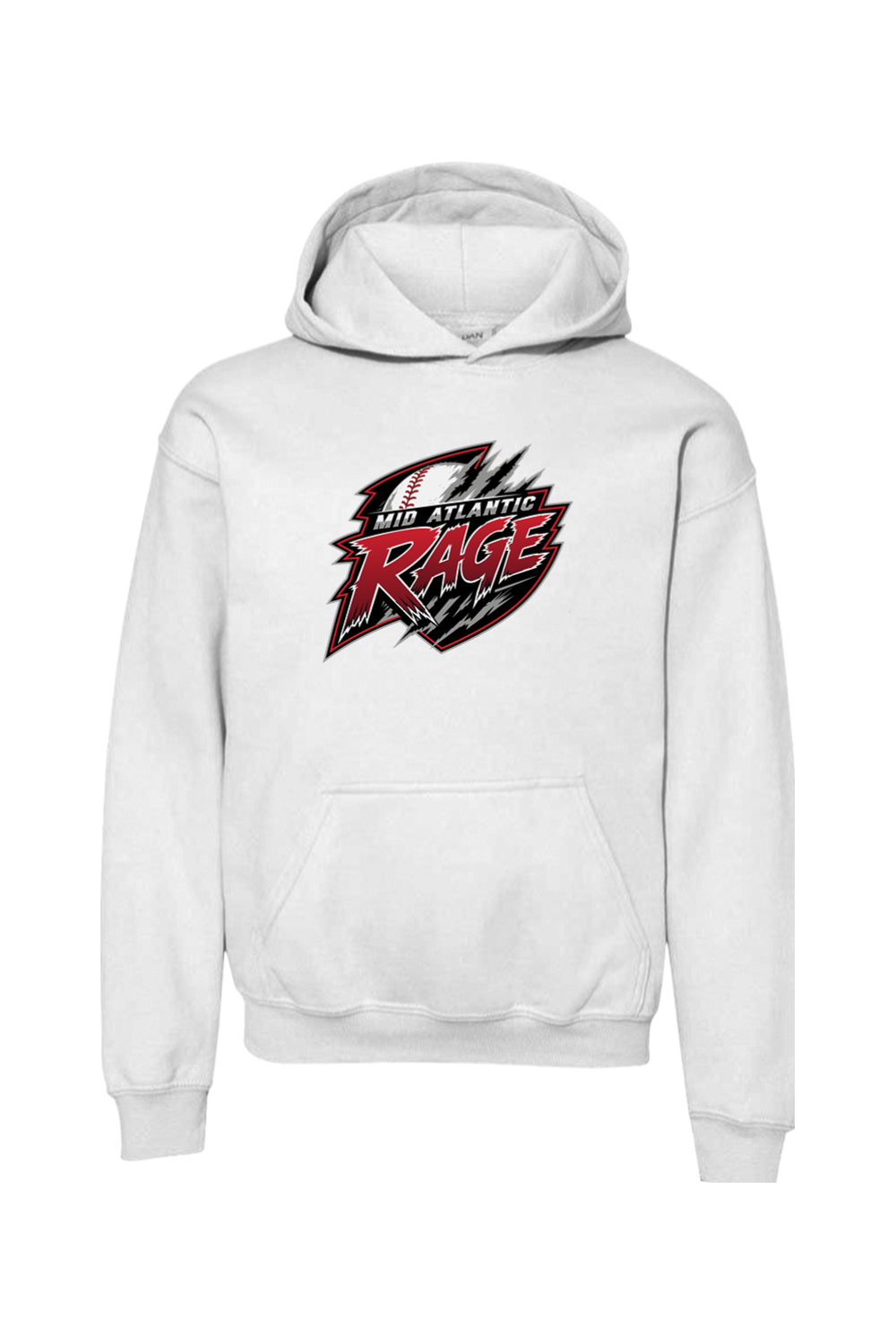 Rage Baseball DTF Youth Heavy Blend Hooded Sweatshirt