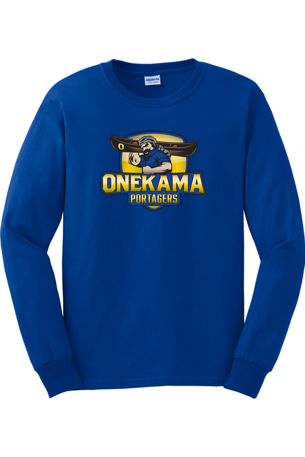 Onekama Portagers Football Cotton Long Sleeve T-Shirt