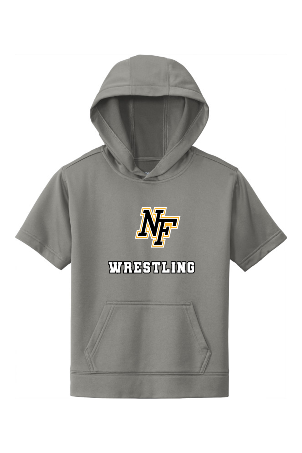 North Farmington Wrestling DTF Youth Sport-Wick Fleece Short Sleeve Hooded Pullover
