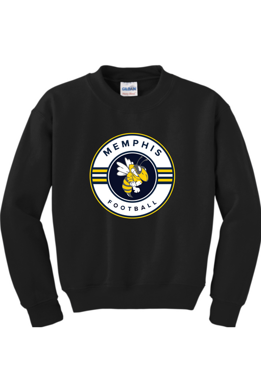 Memphis Football DTF Youth Heavy Blend Crewneck Sweatshirt