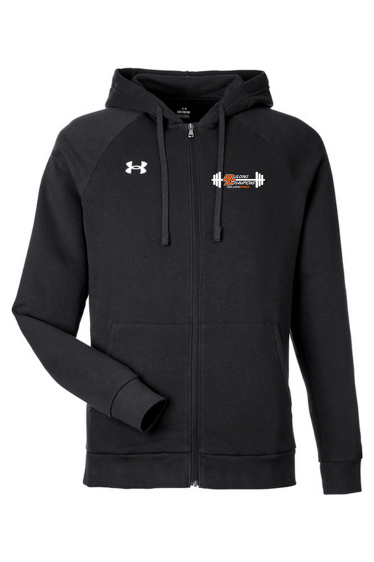 Bulldog Power DTF Under Armour Men's Rival Fleece Full-Zip